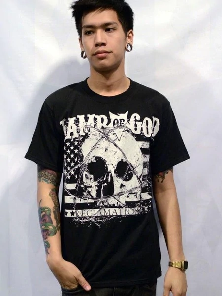 LAMB OF GOD- Reclamation Logo With Barbed Wire- T-shirt